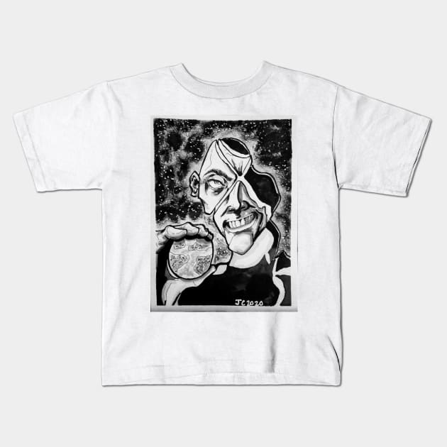 Doom Patrol "The Mind Is The Limit" Mr. Nobody portrait (original) Kids T-Shirt by StagArtStudios